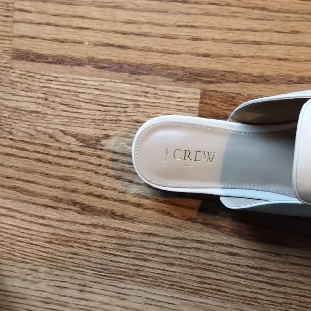 J. Crew Women's Cream Mules with Silver Accents - Picture 13 of 15